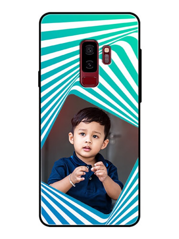 Custom Samsung Galaxy S9 Plus Personalized Glass Phone Case  - Abstract Spiral Design