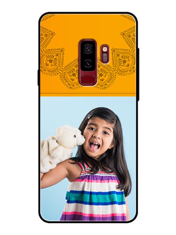 Custom Samsung Galaxy S9 Plus Personalized Glass Phone Case  - Photo Wedding Design 
