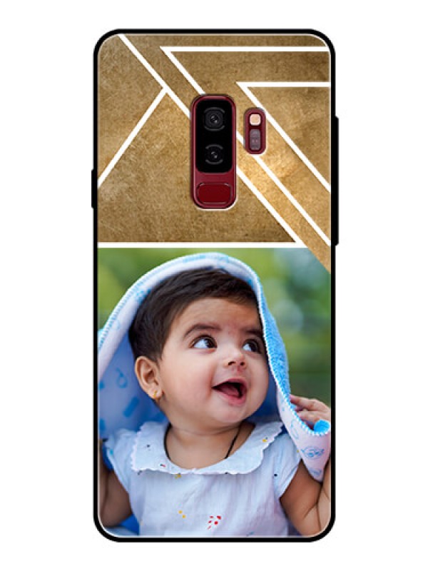 Custom Samsung Galaxy S9 Plus Personalized Glass Phone Case  - Gradient Abstract Texture Design
