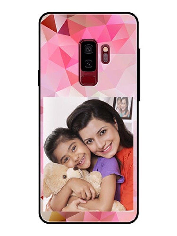 Custom Samsung Galaxy S9 Plus Photo Printing on Glass Case  - Abstract Triangle Design