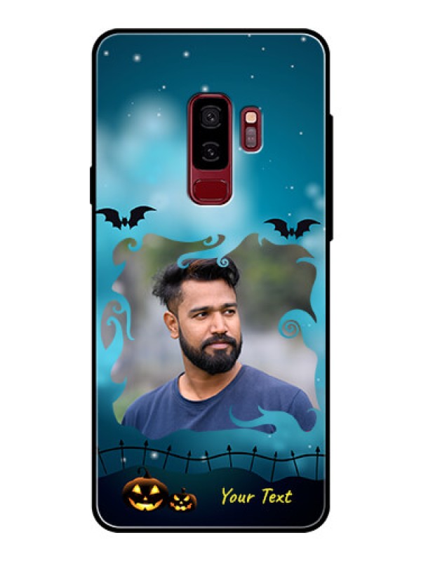 Custom Samsung Galaxy S9 Plus Custom Glass Phone Case  - Halloween frame design