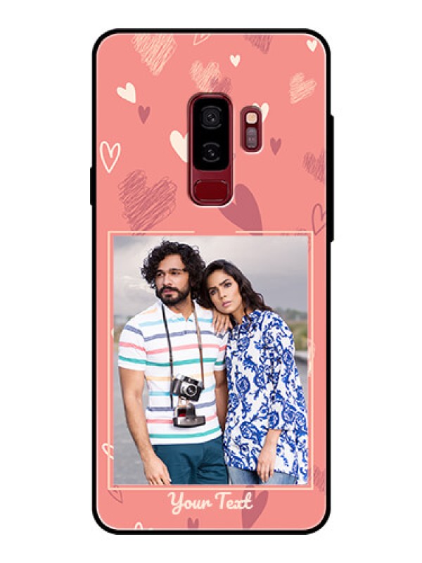 Custom Samsung Galaxy S9 Plus Custom Glass Phone Case  - Love doodle art Design