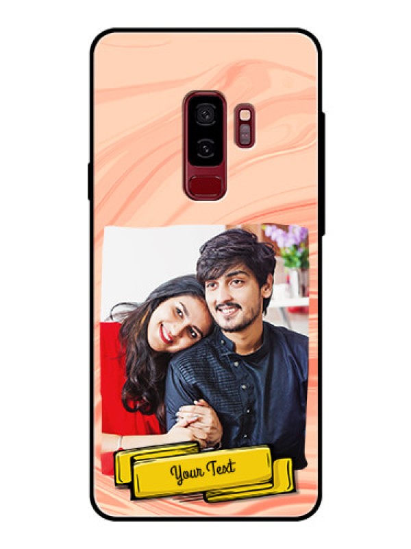 Custom Samsung Galaxy S9 Plus Personalized Glass Phone Case  - Marble Texture Design