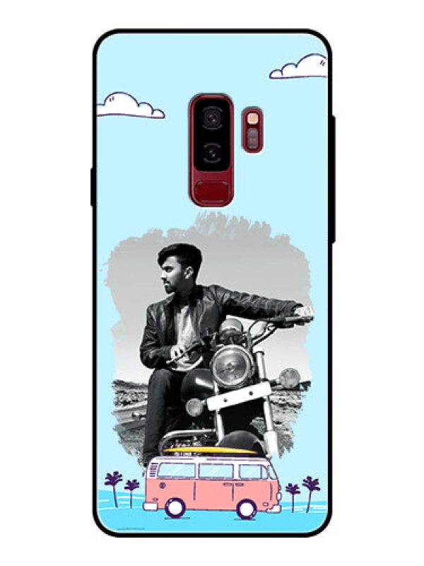 Custom Samsung Galaxy S9 Plus Photo Printing on Glass Case  - Travel & Adventure Design