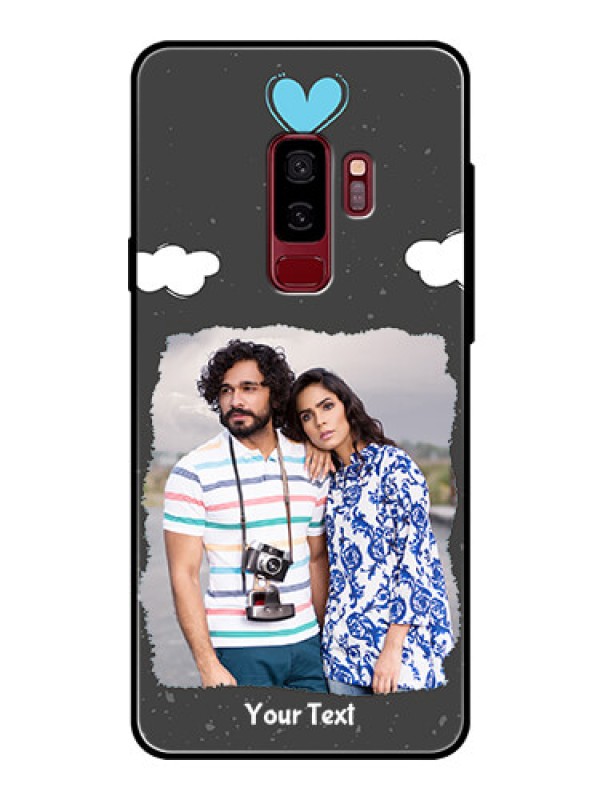 Custom Samsung Galaxy S9 Plus Custom Glass Phone Case  - Splashes with love doodles Design