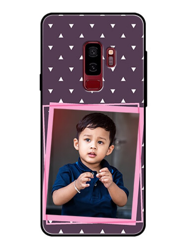 Custom Samsung Galaxy S9 Plus Custom Glass Mobile Case  - Triangle Pattern Dotted Design