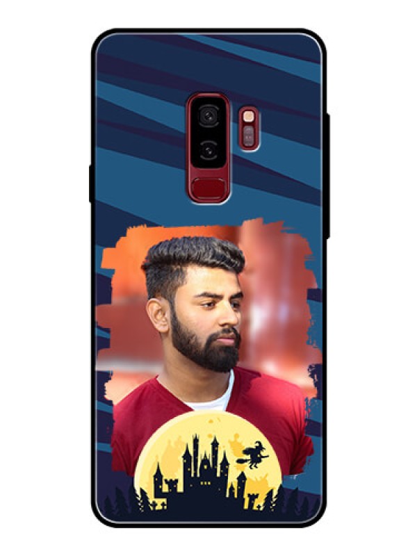 Custom Samsung Galaxy S9 Plus Photo Printing on Glass Case  - Halloween Witch Design 