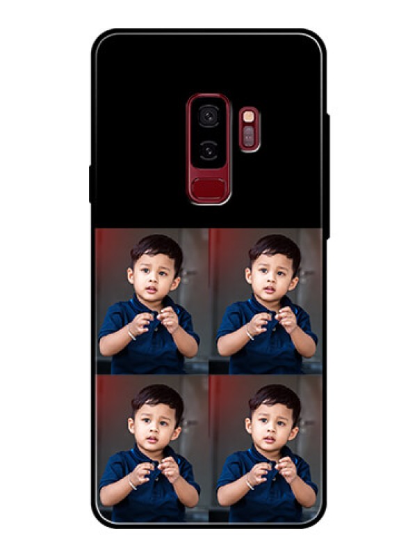 Custom Galaxy S9 Plus 4 Image Holder on Glass Mobile Cover