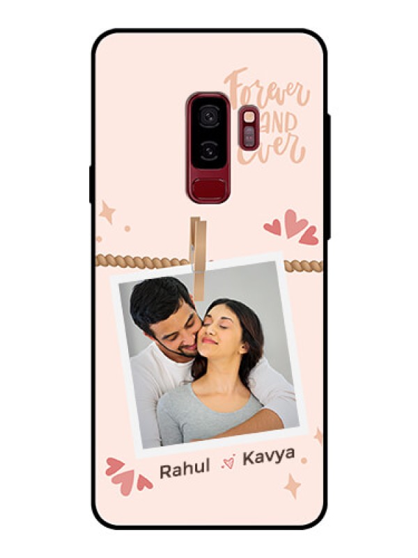 Custom Galaxy S9 Plus Custom Glass Phone Case - Forever and ever love Design