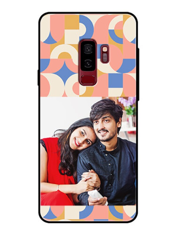 Custom Galaxy S9 Plus Photo Printing on Glass Case - Semi-circle Maze Pattern Design