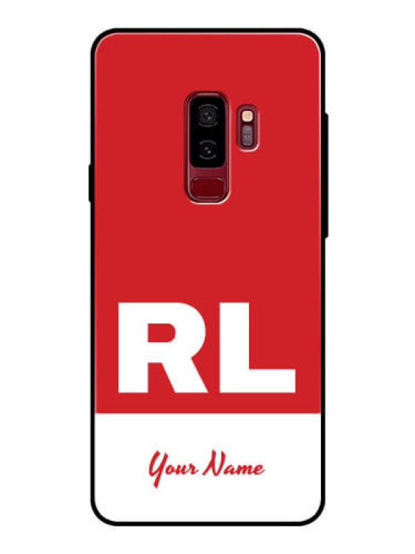 Custom Galaxy S9 Plus Personalized Glass Phone Case - dual tone custom text Design
