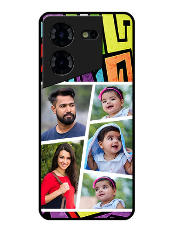 Custom Tecno Pova 5 Pro 5G Custom Glass Phone Case - Graffiti Pattern Design
