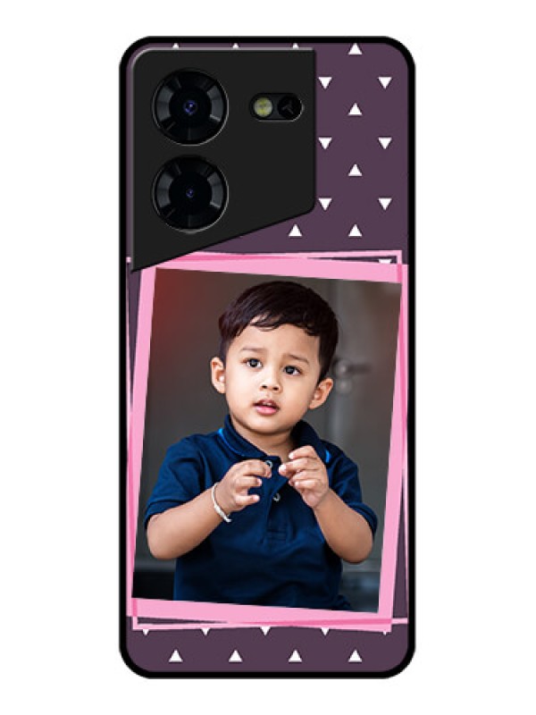 Custom Tecno Pova 5 Pro 5G Custom Glass Phone Case - Triangle Pattern Dotted Design