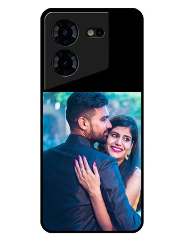 Custom Tecno Pova 5 Pro 5G Custom Glass Phone Case - Upload Full Picture With Custom Color Design