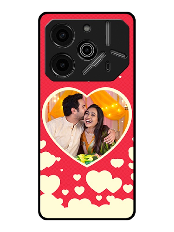 Custom Tecno Pova 6 Pro 5G Custom Glass Phone Case - Love Symbols Phone Cover Design