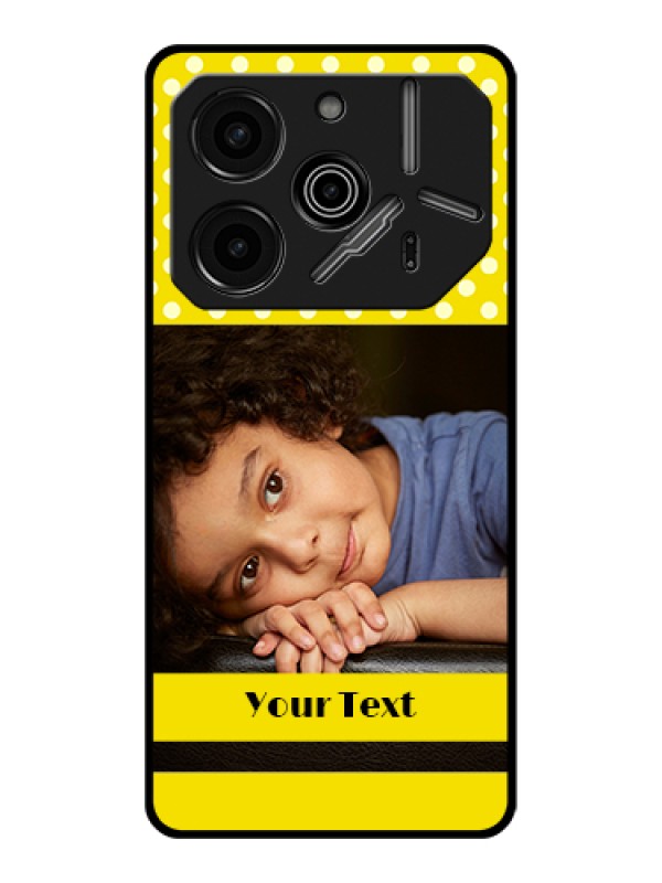 Custom Tecno Pova 6 Pro 5G Custom Glass Phone Case - Bright Yellow Case Design