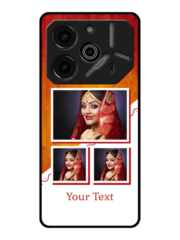 Custom Tecno Pova 6 Pro 5G Custom Glass Phone Case - Wedding Memories Design