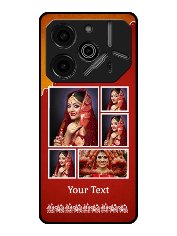 Custom Tecno Pova 6 Pro 5G Custom Glass Phone Case - Wedding Pic Upload Design