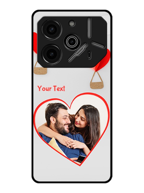 Custom Tecno Pova 6 Pro 5G Custom Glass Phone Case - Parachute Love Design