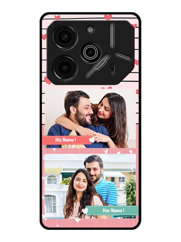 Custom Tecno Pova 6 Pro 5G Custom Glass Phone Case - Photo With Heart Design