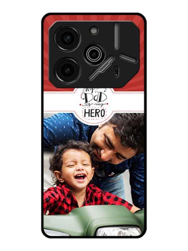 Custom Tecno Pova 6 Pro 5G Custom Glass Phone Case - My Dad Hero Design