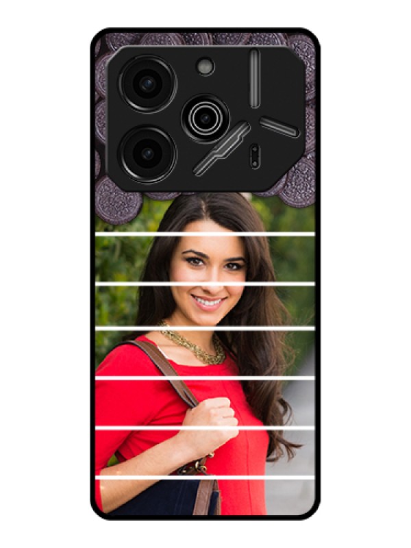 Custom Tecno Pova 6 Pro 5G Custom Glass Phone Case - With Oreo Biscuit Design