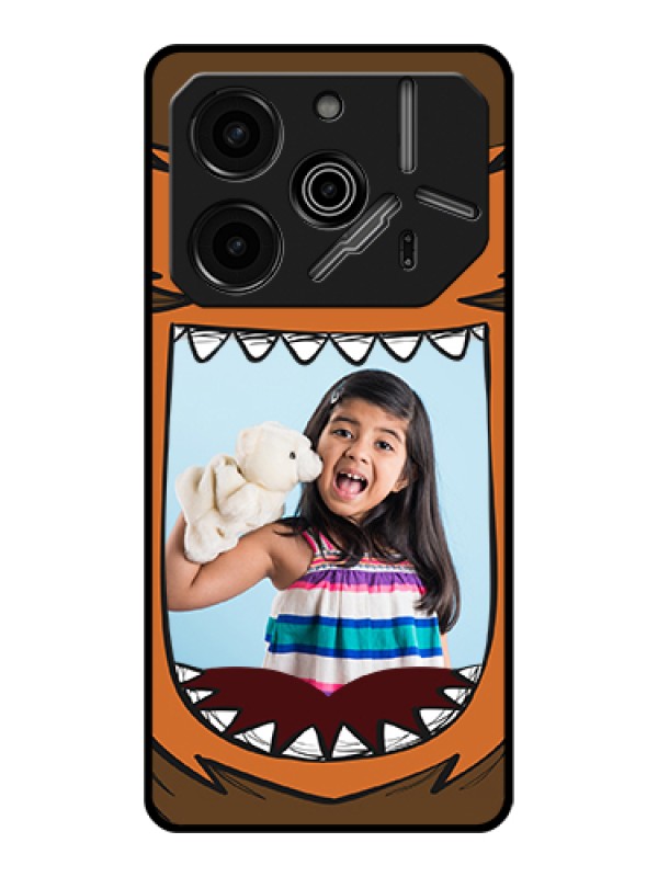 Custom Tecno Pova 6 Pro 5G Custom Glass Phone Case - Owl Monster Back Case Design