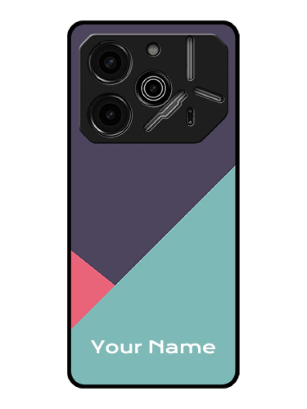 Custom Tecno Pova 6 Pro 5G Custom Glass Phone Case - Tri Color Abstract Design