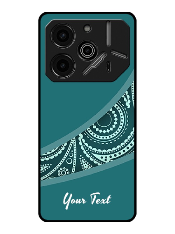 Custom Tecno Pova 6 Pro 5G Custom Glass Phone Case - Semi Visible Floral Design