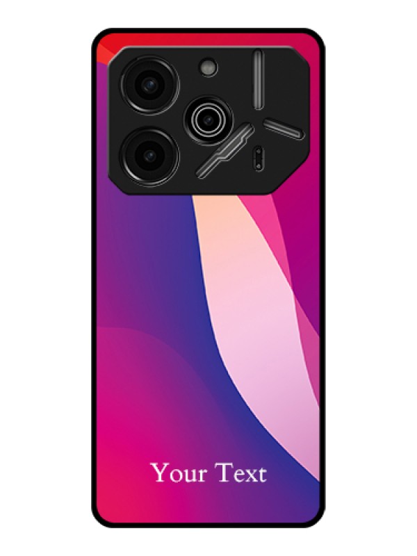 Custom Tecno Pova 6 Pro 5G Custom Glass Phone Case - Digital Abstract Overlap Design
