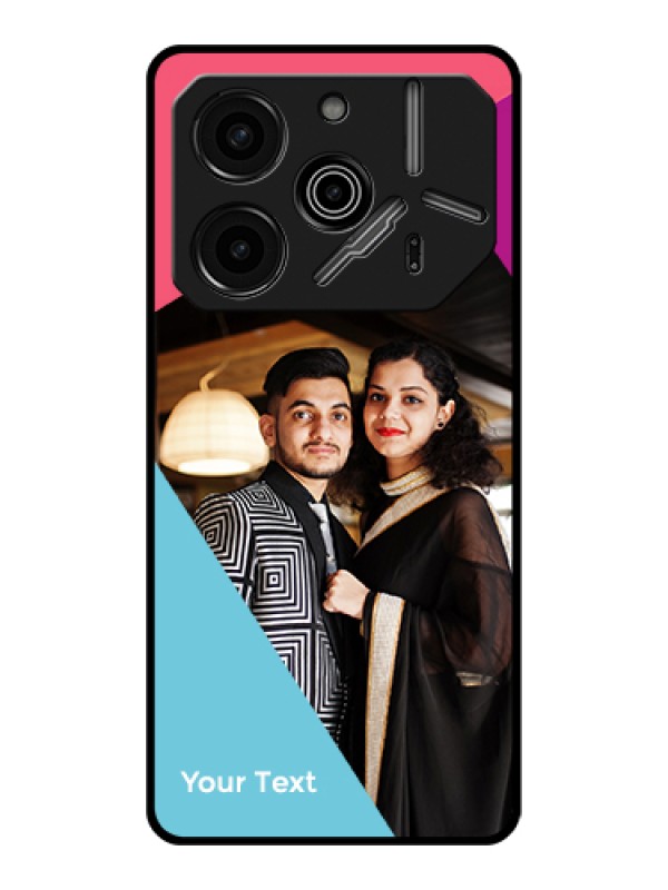 Custom Tecno Pova 6 Pro 5G Custom Glass Phone Case - Stacked Triple Colour Design
