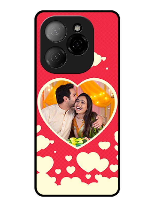 Custom Tecno Spark 20 Pro 5G Custom Glass Phone Case - Love Symbols Phone Cover Design