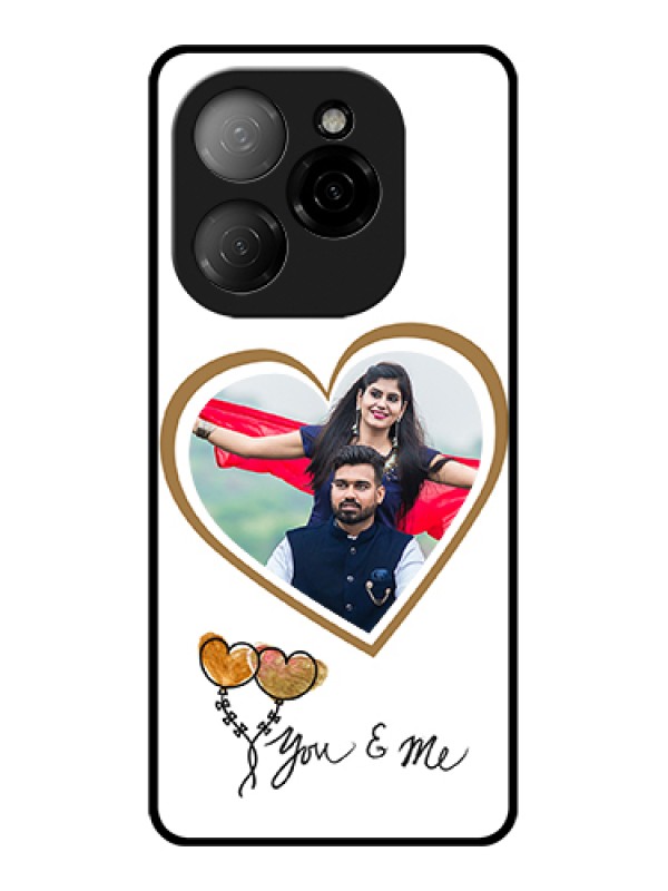 Custom Tecno Spark 20 Pro 5G Custom Glass Phone Case - You & Me Design