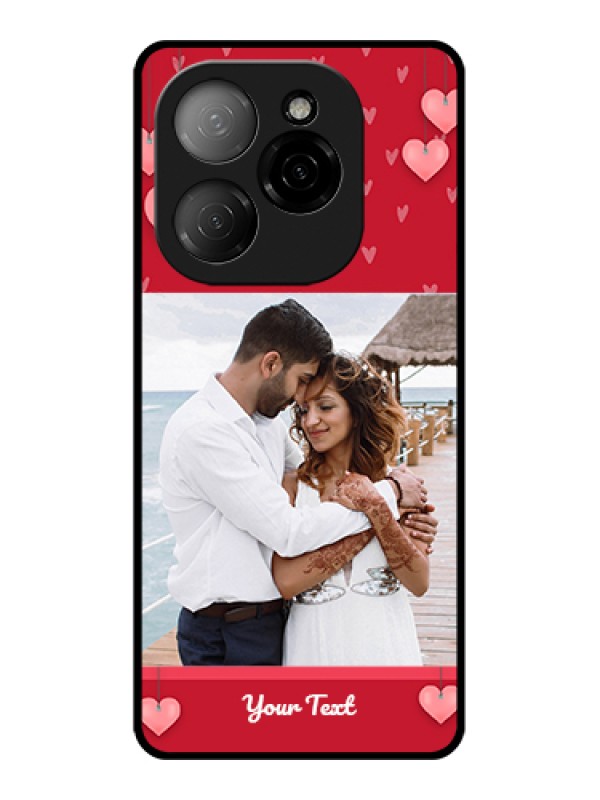 Custom Tecno Spark 20 Pro 5G Custom Glass Phone Case - Valentines Day Design
