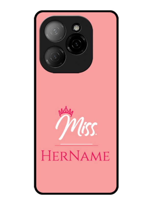 Custom Tecno Spark 20 Pro 5G Custom Glass Phone Case - Mrs With Name Design