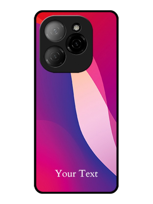 Custom Tecno Spark 20 Pro 5G Custom Glass Phone Case - Digital Abstract Overlap Design