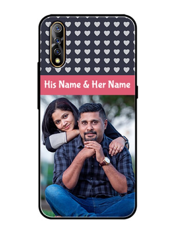 Custom Vivo S1 Custom Glass Mobile Case  - Love Symbols Design