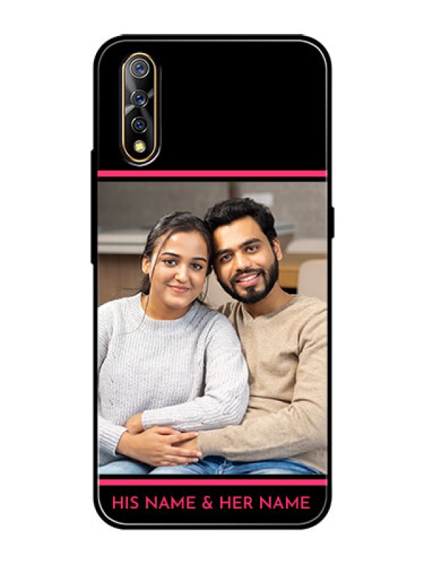 Custom Vivo S1 Custom Glass Mobile Case  - with Add Text Design