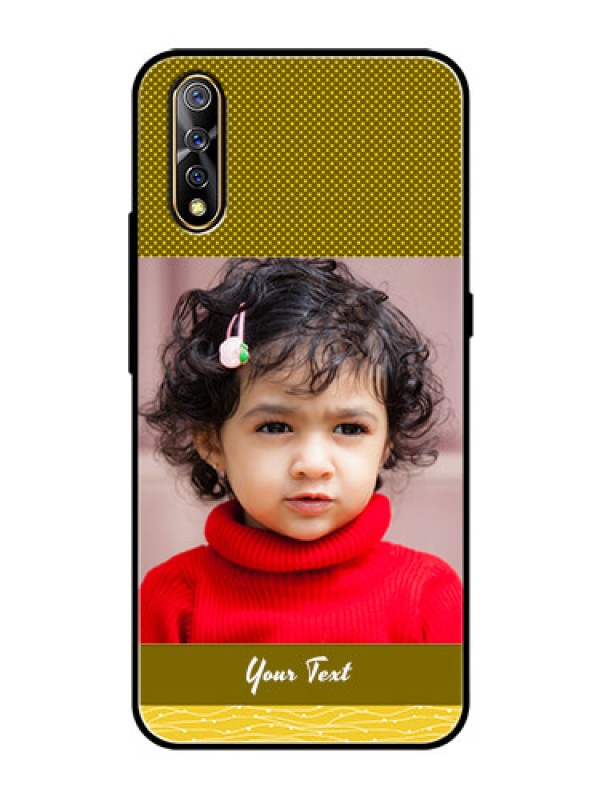 Custom Vivo S1 Custom Glass Phone Case  - Simple Green Color Design