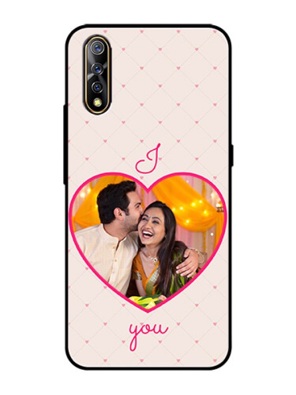 Custom Vivo S1 Custom Glass Mobile Case  - Heart Shape Design