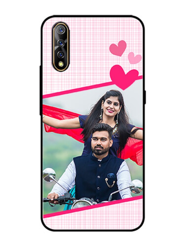 Custom Vivo S1 Custom Glass Phone Case  - Love Shape Heart Design