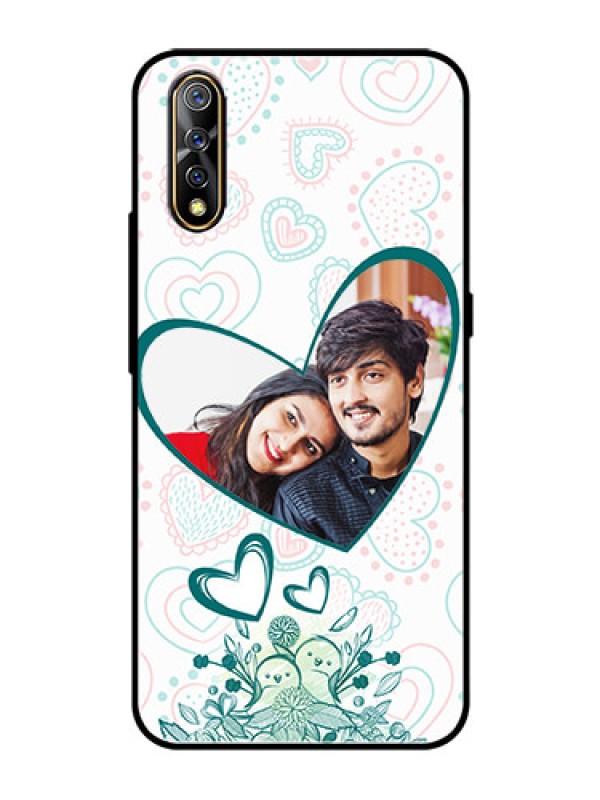 Custom Vivo S1 Photo Printing on Glass Case  - Premium Couple Design