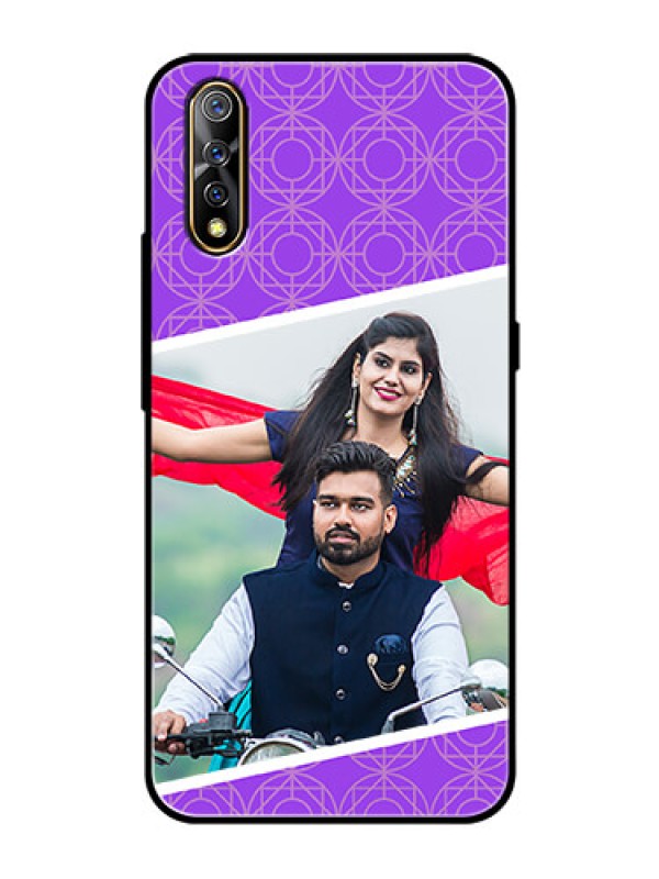 Custom Vivo S1 Custom Glass Phone Case  - Violet Pattern Design