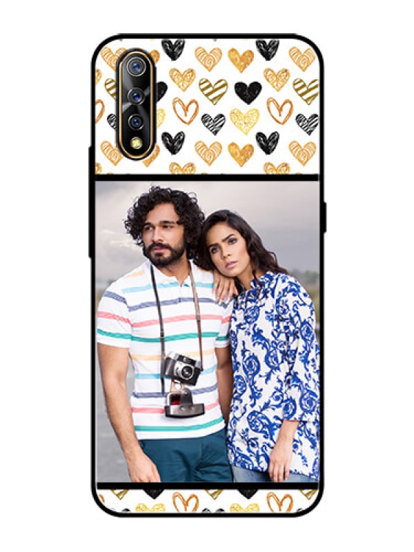 Custom Vivo S1 Photo Printing on Glass Case  - Love Symbol Design