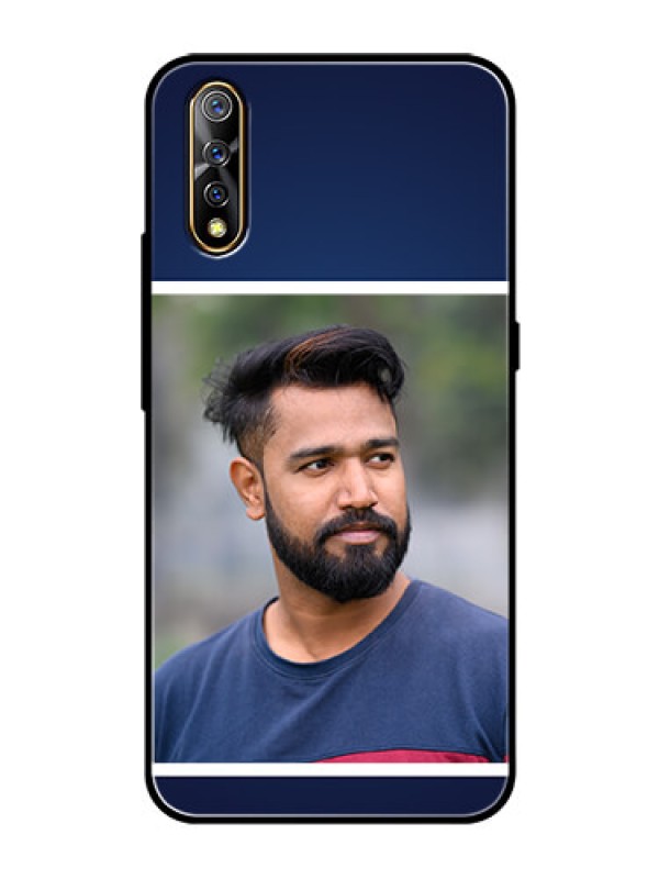 Custom Vivo S1 Personalized Glass Phone Case  - Simple Royal Blue Design