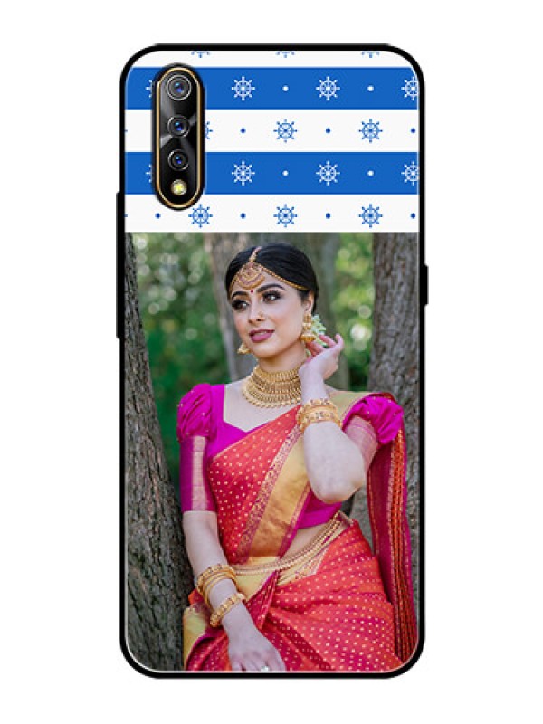 Custom Vivo S1 Photo Printing on Glass Case  - Snow Pattern Design