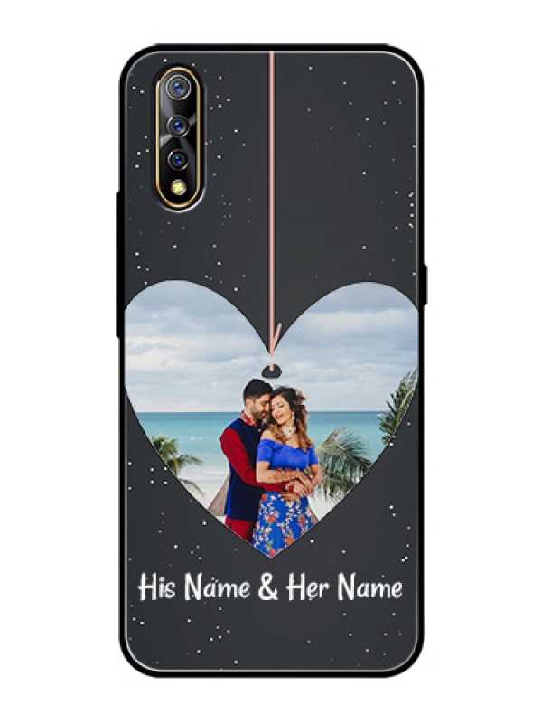 Custom Vivo S1 Custom Glass Phone Case  - Hanging Heart Design
