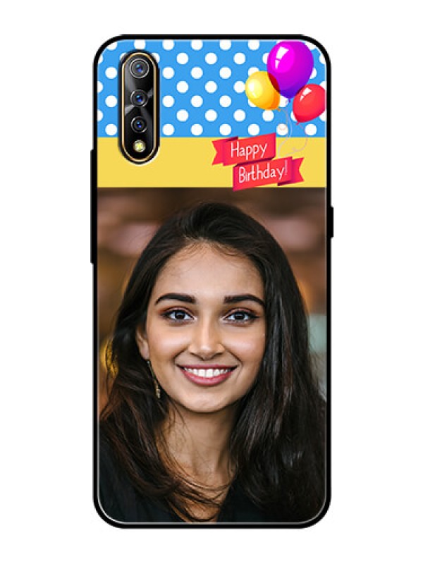 Custom Vivo S1 Custom Glass Mobile Case  - Happy Birthday Design