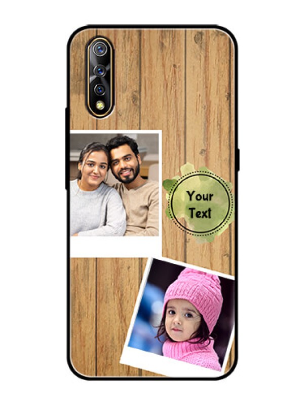 Custom Vivo S1 Custom Glass Phone Case  - Wooden Texture Design