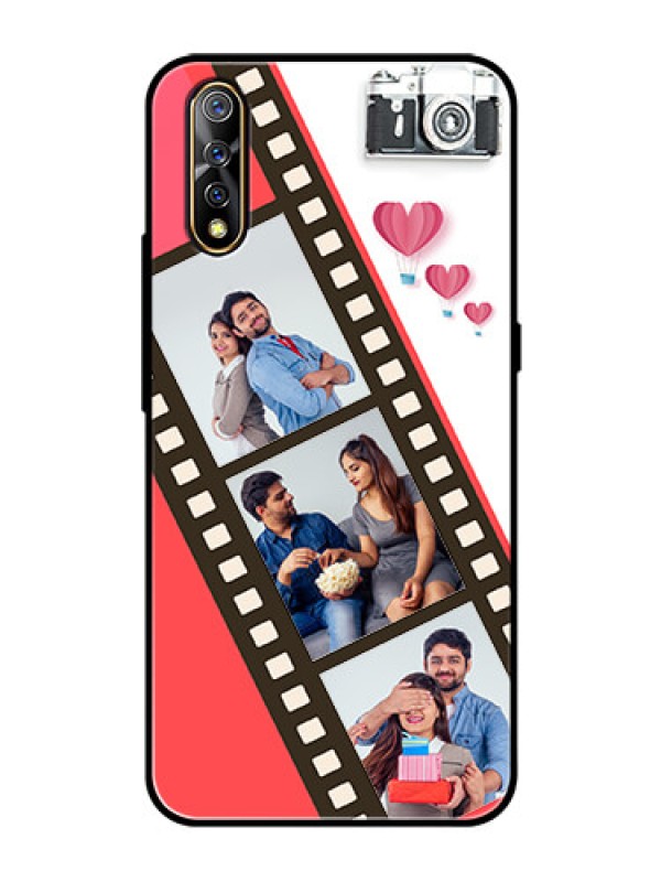 Custom Vivo S1 Personalized Glass Phone Case  - 3 Image Holder with Film Reel